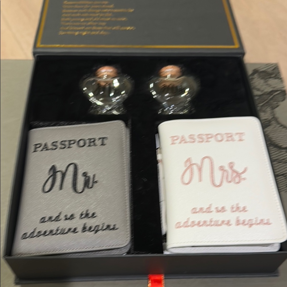 Mr. and Mrs. Passport Holder Set